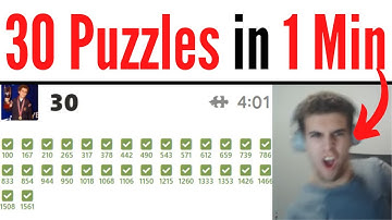 "30 PUZZLES in 1 MINUTE" By Daniel Naroditsky