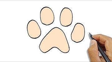 How Do You Draw A Dog Paw Print So Easy | Simple Drawings For Beginners