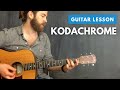 How to play "Kodachrome" by Paul Simon (cover & guitar lesson)