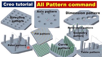Creo tutorial for beginner | Pattern command explain in detail | #creotutorial