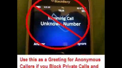 Anonymous Call Rejection Greeting