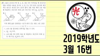 2019학년도 3월 학평 물리1 16번 (EBS 광쌤 물리 인강)