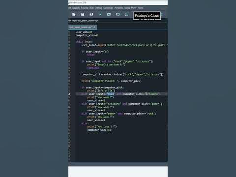 ROCK-PAPER-SCISSORS in Python ️ PYTHON PROJECT for BEGINNERS #python # ...