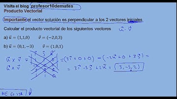 Producto vectorial 01 ejercicios resueltos