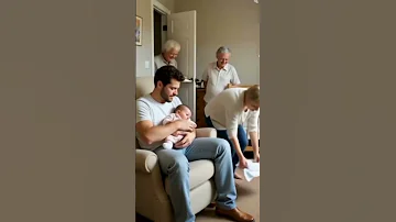 Grandparents Meet Their Newborn Grandchild For The First Time Emotional Moment 