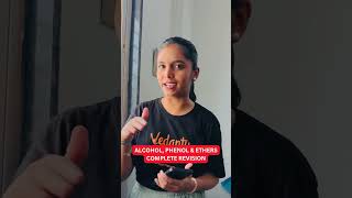 Alcohol, Phenol & Ethers Complete Revision - Vanshika Mam #hscboard #hsc #ytshorts#class12 #vedantu
