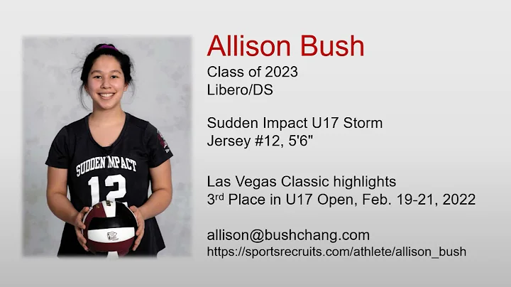 Allison Bush, Class of 2023 Las Vegas Highlights, ...