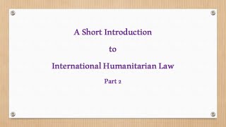 Intro to IHL Part 2