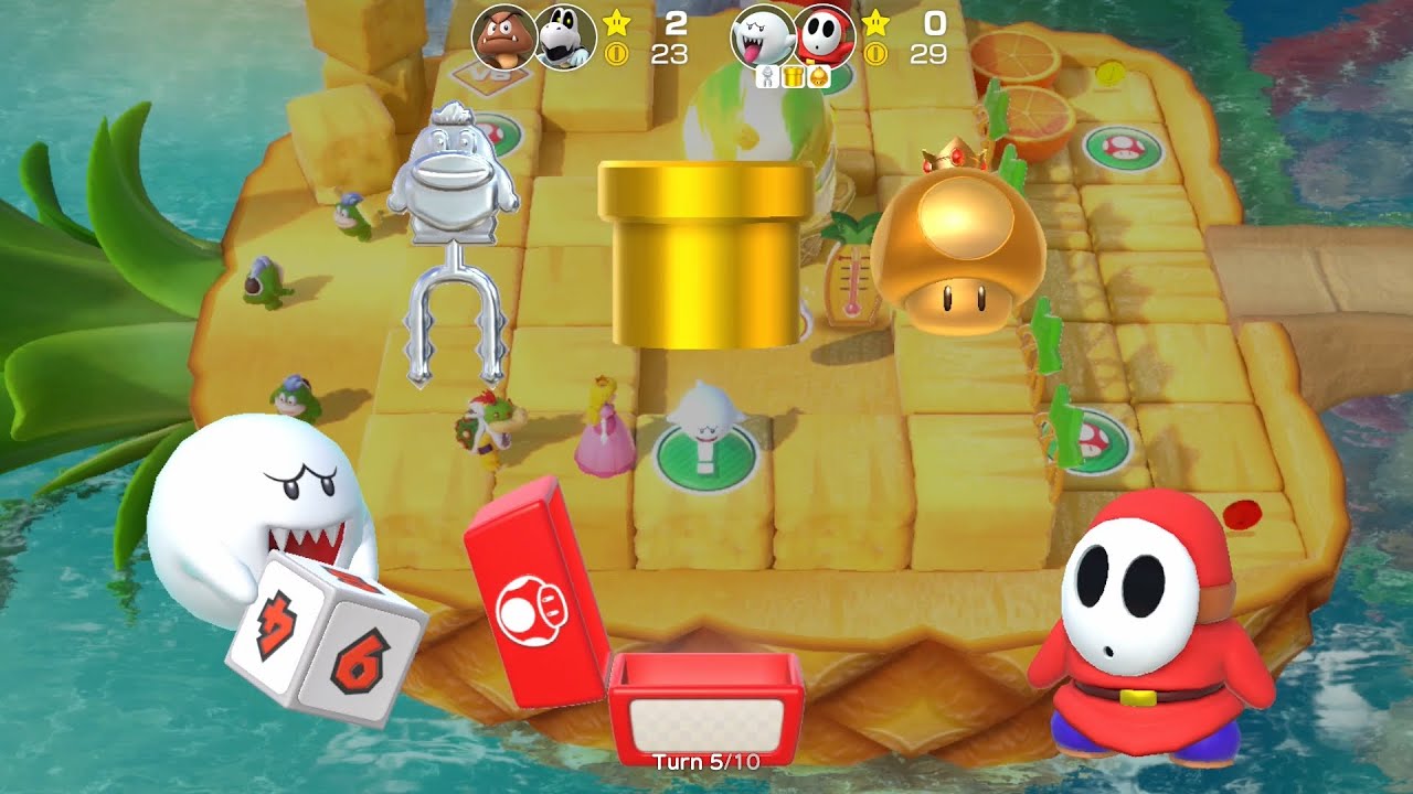 Super Mario Party Partner Party #931 Watermelon Walkabout Boo & Shy Guy vs Goomba & Dry Bones