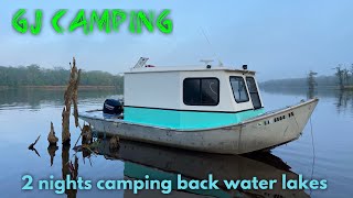 Two nights camping on our tiny house boat. On the back waters of south Louisiana.