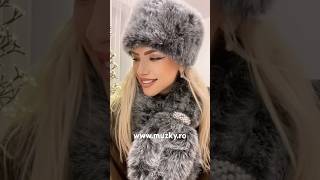 Caciula Blana Dama, Fular Blana