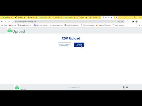 CSV Upload by sandeep poonia || coding ninjas ||
