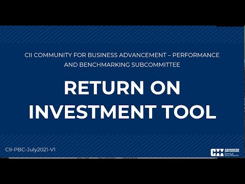 CII's Return on Investment Tool - Introduction Video