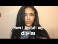 How I install my clip ins | Wow African