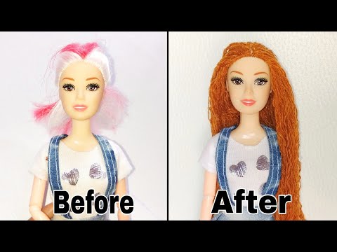 DIY Yarn Doll Hair for rerooting - How I made hair for Suicide