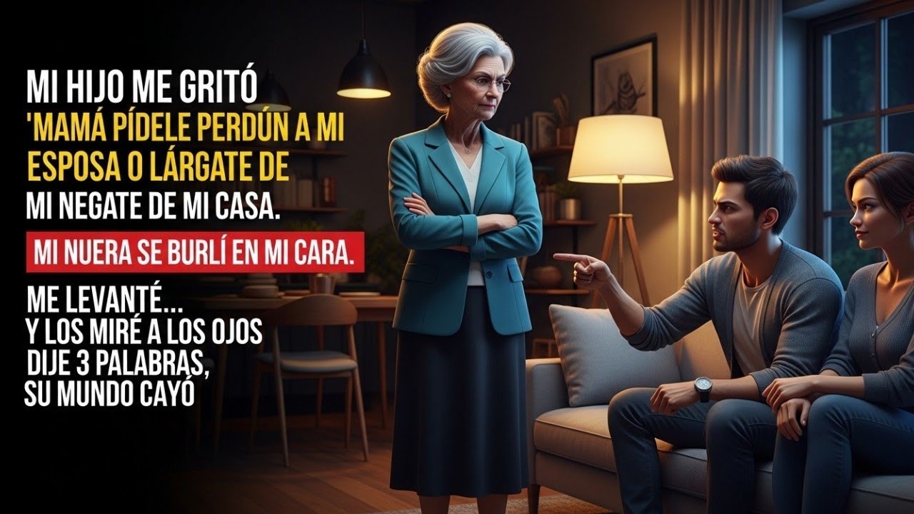 Mi hijo gritó: “Mamá, pídele perdón a mi esposa o lárgate de mi casa”. Me fui, y al día siguiente...