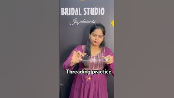 Eyebrow threading practice ✅ #eyebrows #threads #threading #tips #tricks #jagadeeswarimua