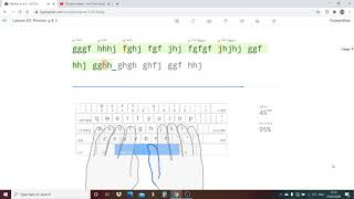 (g, h) touch typing lesson 5