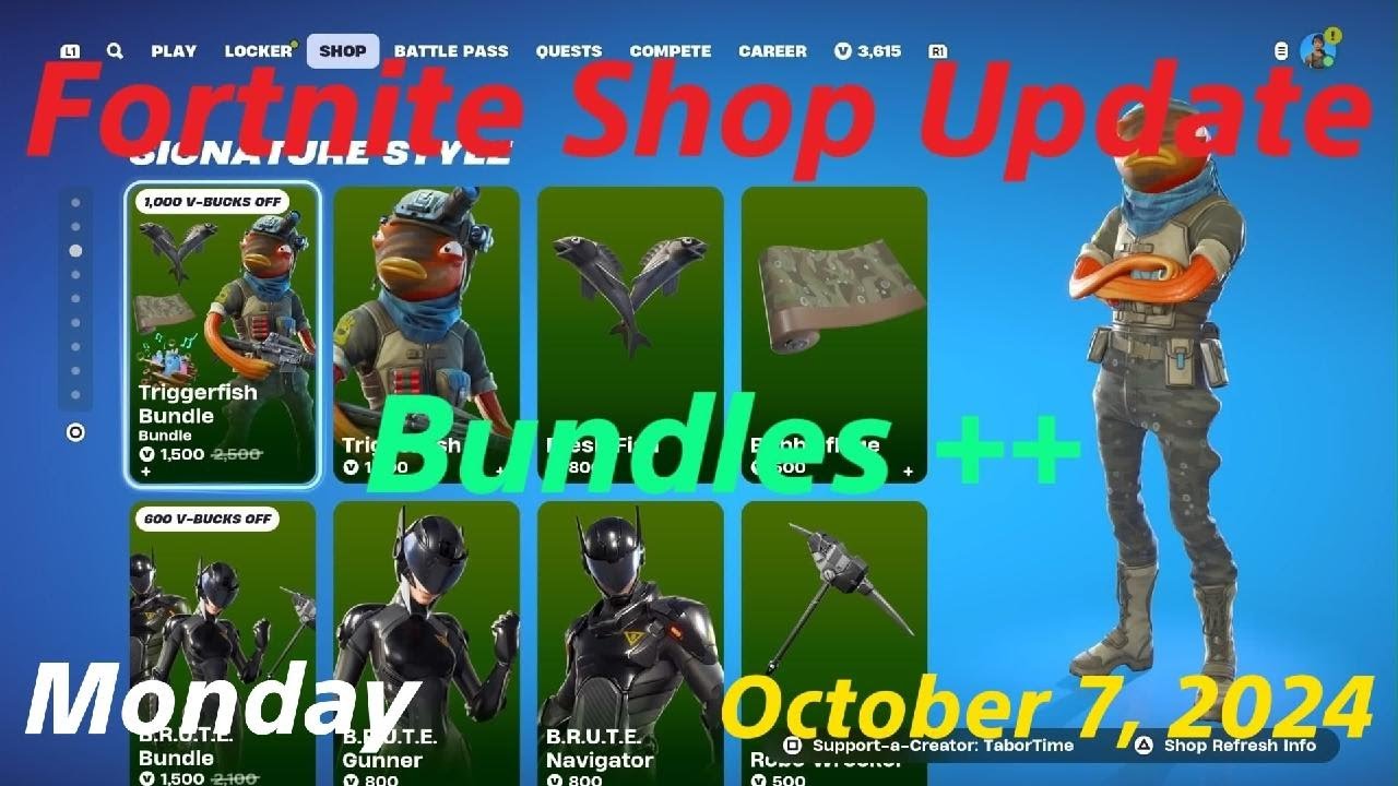 *NEW* Skull Sickle, TriggerFish,+ More! - Fortnite Shop Update - October 7, 2024