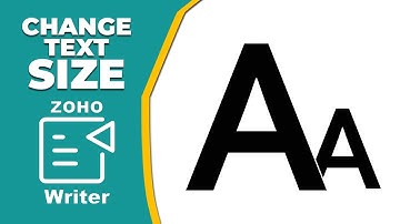 How to change text Size in Zoho Writer