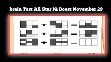 Brain Test All Star IQ Boost November 29 Solution / Paint the bottom right square accordingly
