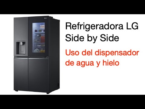 Dispensador de agua y hielo.