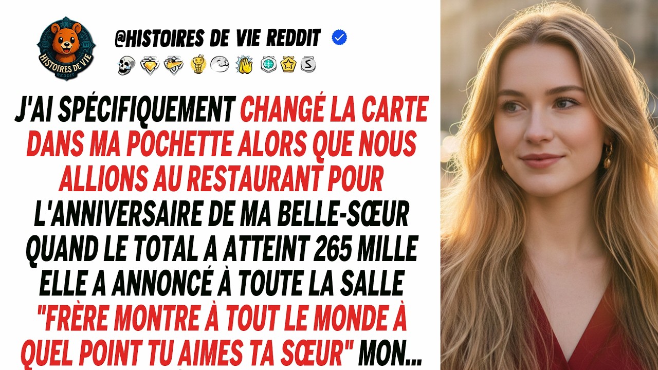 Pour l'anniversaire de ma belle-sœur, j'ai échangé nos cartes. Sa note : 265 000 roubles.