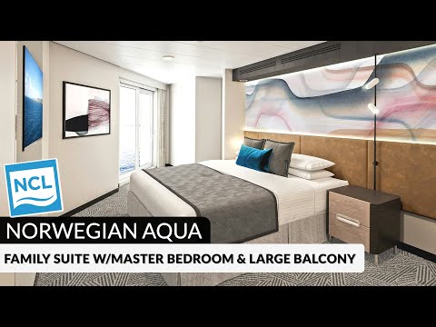 Norwegian Aqua Family Suite with Master Bedroom & Large Balcony walkthrough tour