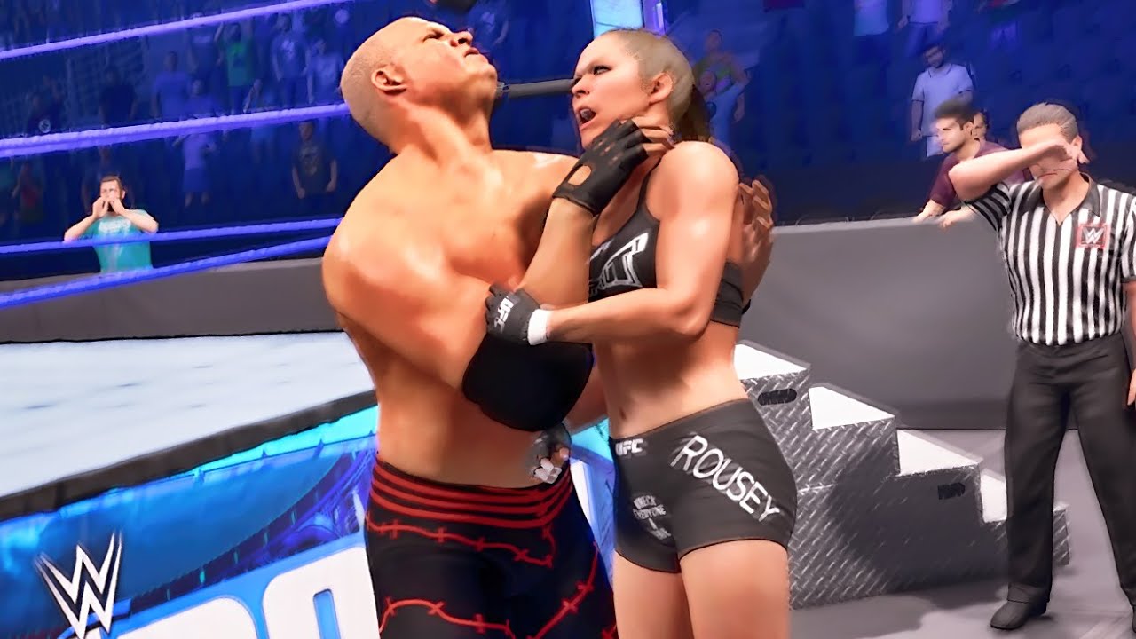 WWE 2K22: Ronda Rousey vs Kane '08, intergender wrestling