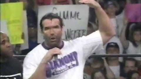 WCW Thunder 10-01-98 Scott Hall beats down Mike Enos and Jerry Flynn