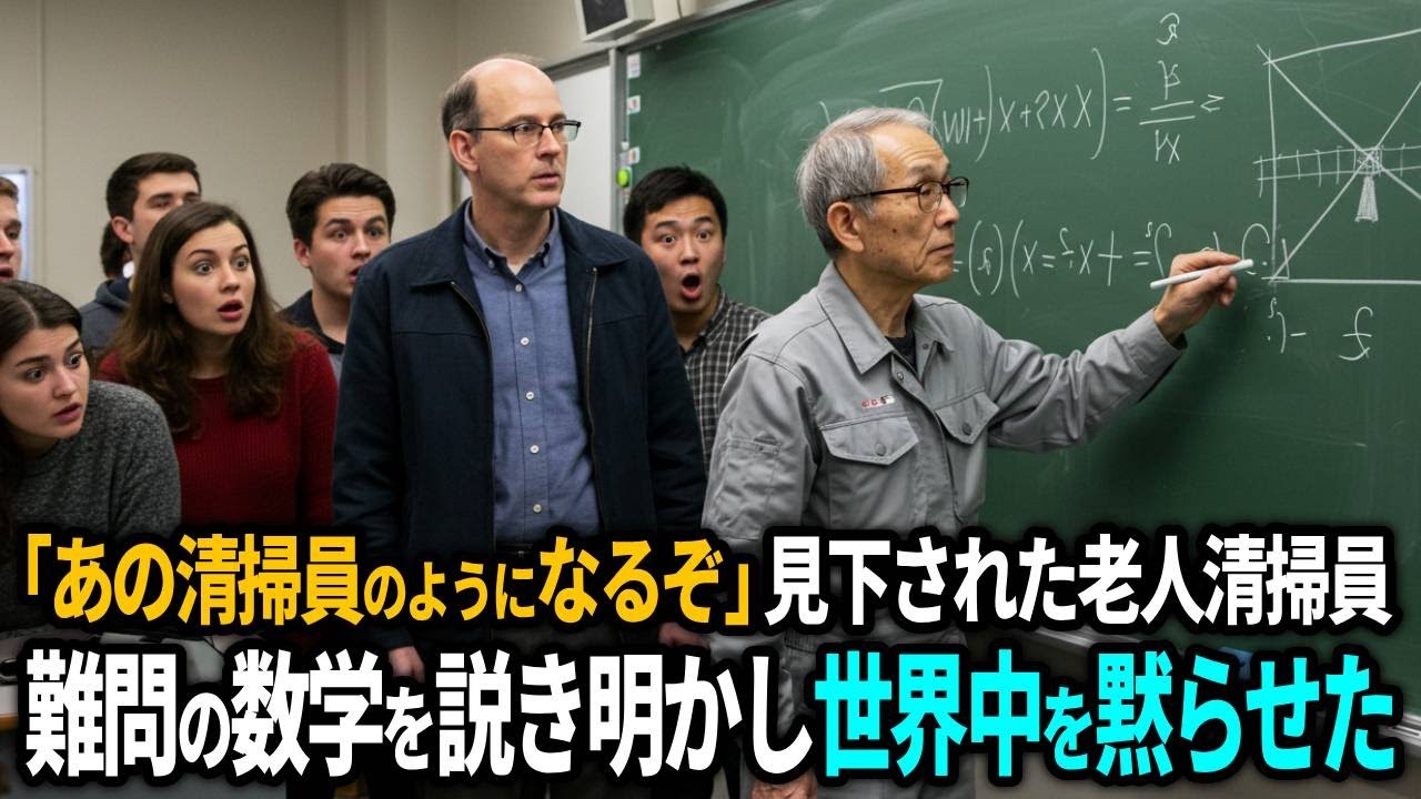 ただの日本人清掃員だった男性が、実は驚愕の頭脳の持ち主だった！夢をあきらめた70代老人が世界中を唖然とさせる逆転劇
