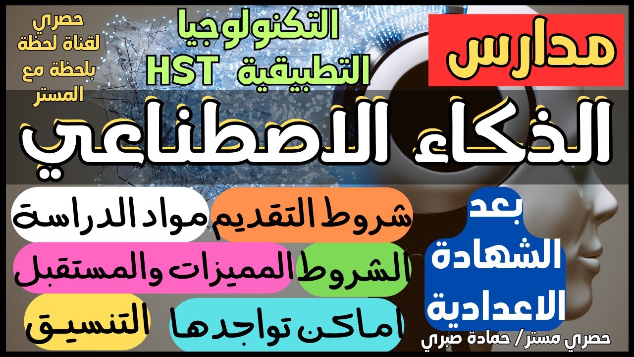 تنسيق مدارس الذكاء الاصطناعي بعد الشهادة الاعدادية 2024 & مدارس التكنولوجيا التطبيقية 2024