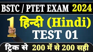 BSTC / PTET 2024 HINDI TEST (1) । bstc hindi model paper । ptet hindi model paper । हिन्दी टेस्ट 1