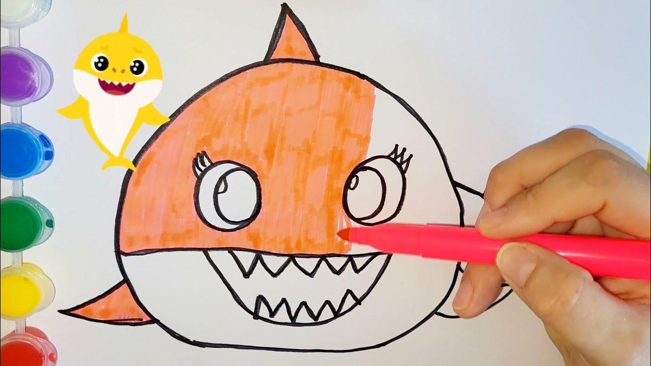 Акула для раскрашивания для детей. Baby shark раскраска. Акуленок рисунок карандашом. Baby shark раскраска. Акула раскраска для детей.