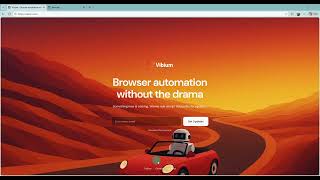 Demo of Vibium scripted manual install