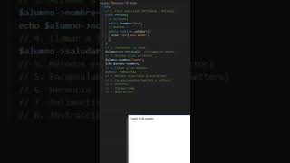 Cómo llamar a un Método en PHP #php #desarrolloweb  #phptutorial