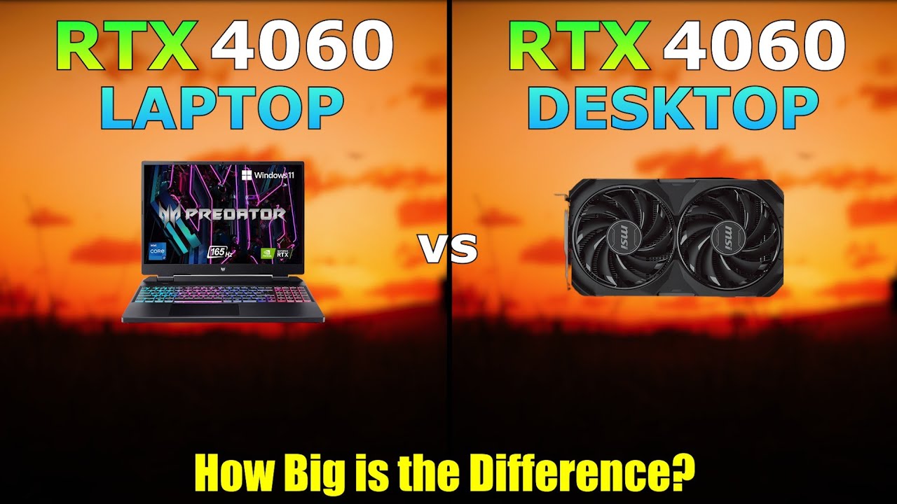 RTX 4070 vs RTX 4060 Laptop - Gaming Test - How Big is the