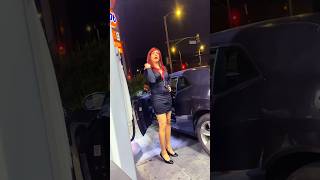 Crossdresser at Gas Station