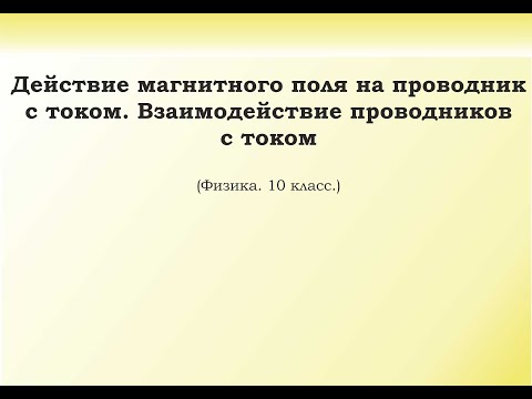 29. Действие магнитного