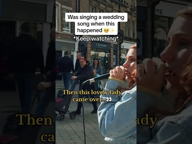 Singing a wedding song for the crowd 🥺🥰 #singer #busking #fyp #singing #music #shortsvideo class=