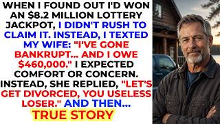 I Kept My $8.2 Million Lottery Win Secret... One Text Revealed Who My Wife Really Was