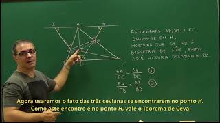 Geometria - Aula 68 - Aplicação do Teorema de Ceva: 2 - Legendado