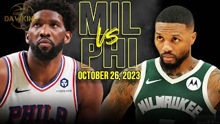 Thumbnail for Milwaukee Bucks vs Philadelphia 76ers Full Game Highlights | October 26, 2023 | FreeDawkins