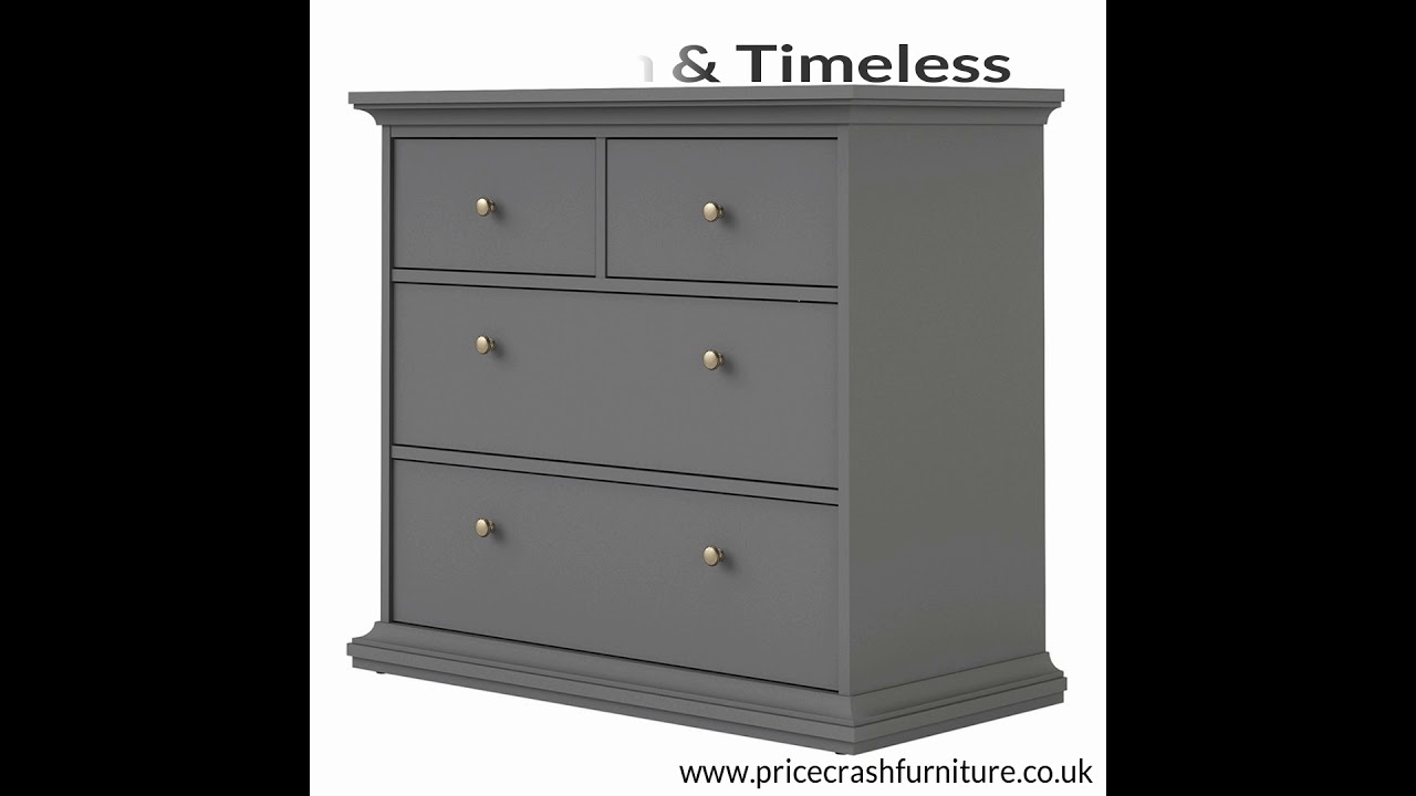 paris grey dresser Imperio Double Dresser, Aqua Gray / Standard Knob (Wood)