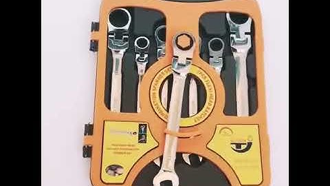 High Polished Carbon Steel Finish 6 Pcs Combination Spanner Wrench Set