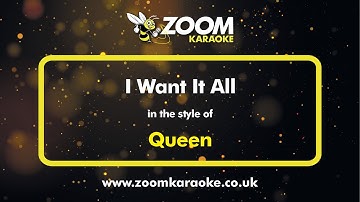 Queen - I Want It All - Karaoke Version from Zoom Karaoke