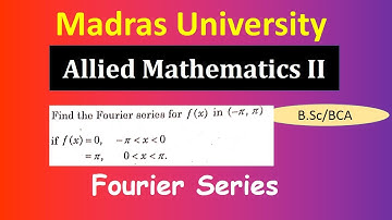 Fourier series | Symmetric range | Even or odd function | Allied Mathematics II Madras university