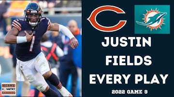JUSTIN FIELDS | Every Play | #Bears vs Dolphins | 2022 Game 9 #Highlights