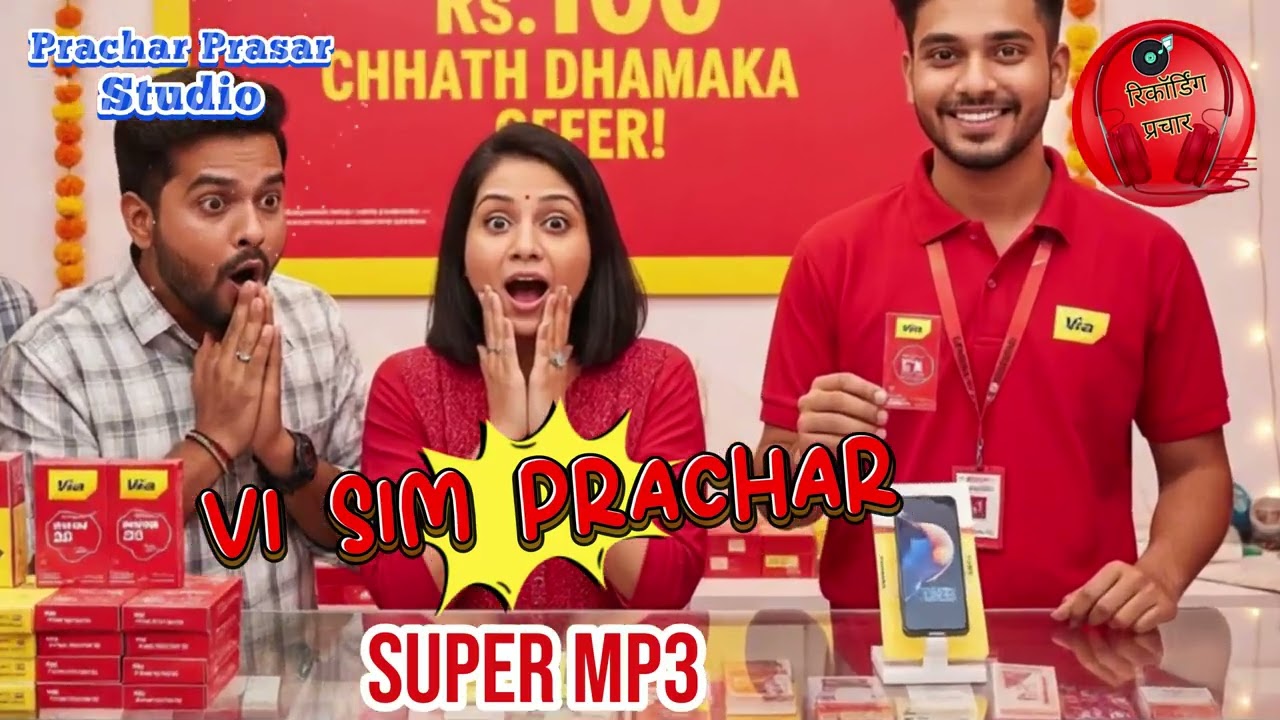 vi सिम कार्ड बेचने की रिकॉर्डिंग । vi sim ka prachar । vi sim 100 में बेचने की प्रचार 