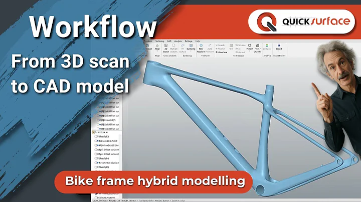 Workflow: Bike frame hybrid modelling with QUICKSURFACE